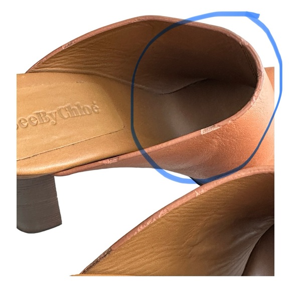 See by Chloe Women's Alex Leather Clog Platform Sandals Brown Size 40 EU/10 US - Picture 11 of 14